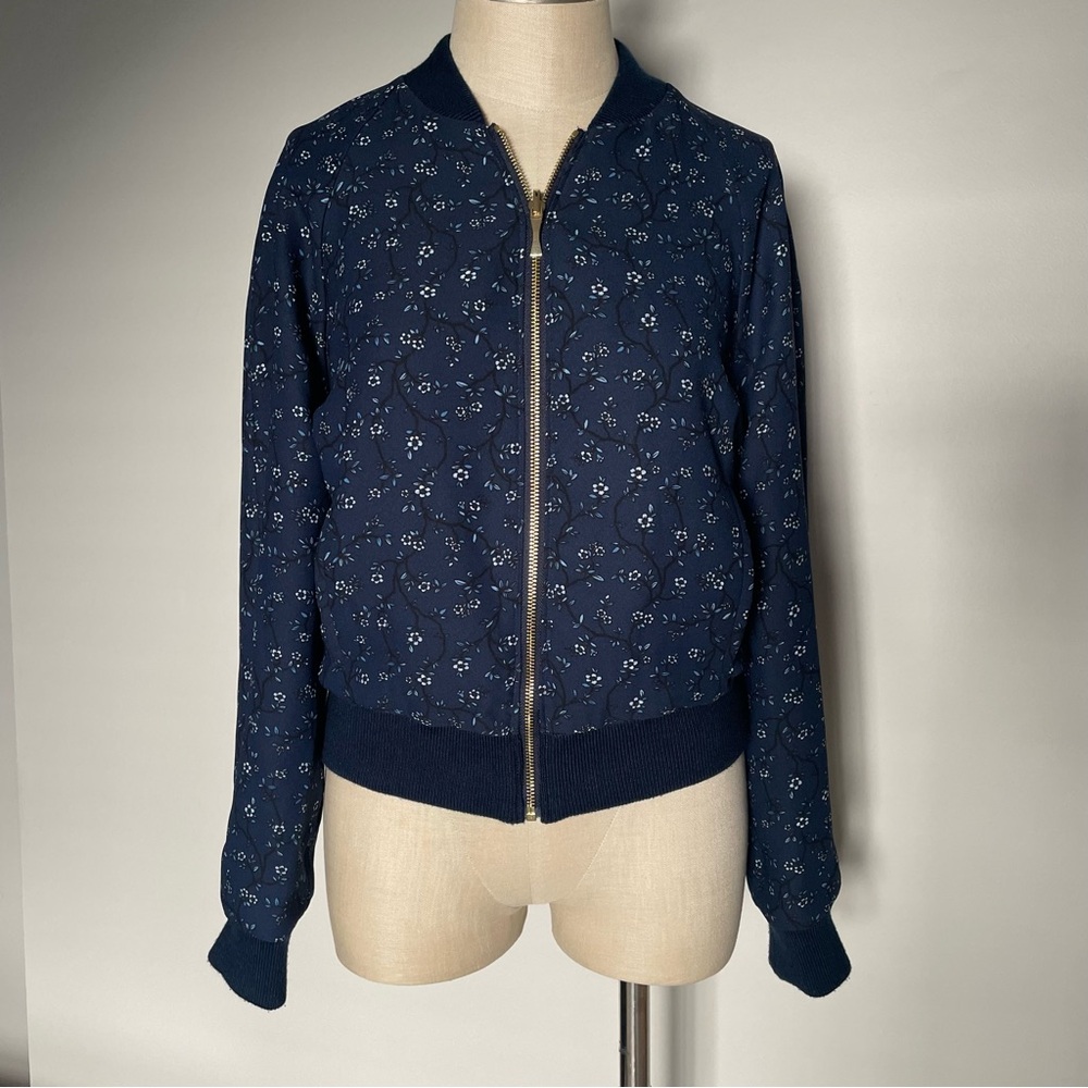 Kate Spade reversible navy floral jacket size XS